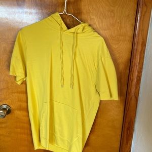 Yellow short sleeve hoodie